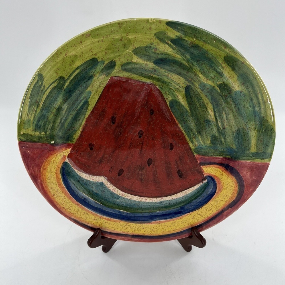 Vietri Watermelon‎ Large Round Dinner Plate Charger Platter Italy Ceramic 12"